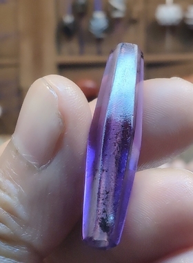 清代紫水晶竹节29.5x8.5m六棱老紫水晶，39x9.6mDYi项链手链首选