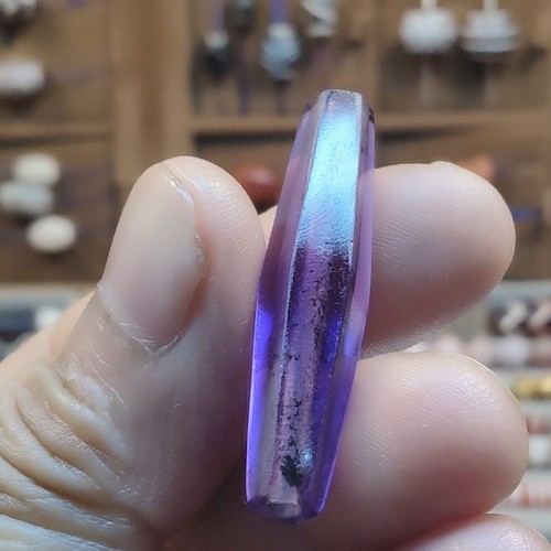 清代紫水晶竹节29.5x8.5m六棱老紫水晶，39x9.6mDYi项链手链首选