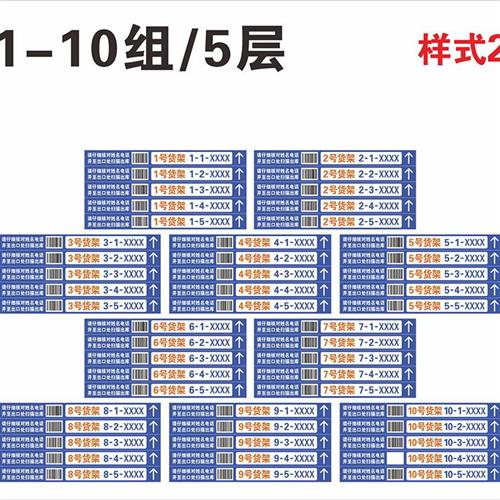 1-10组/5层 新款兔喜快递超市兔喜生活货架号长条码贴快递超市 文具电教/文化用品/商务用品 标志牌/提示牌/付款码 原图主图