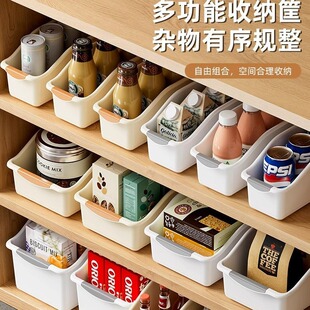 厨房橱柜收纳盒水槽下置物架整理盒带轮桌面储物盒零食杂物收纳筐
