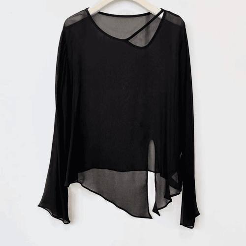 不规则轻薄透气雪纺衫女防晒衫