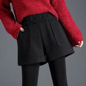 保暖裤 一体秋冬新款 子 女外穿裙裤 加绒加厚假两件设计感踩脚打底裤