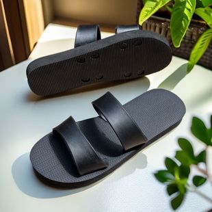 蛇仔泰国拖鞋厚底简约复古住家静音轻便橡胶泡沫EVA底二字拖鞋