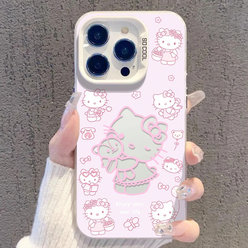 镂空粉粉Kitty猫适用华为智选HiNova9SE手机壳HiNOVA12SE/1110彩银磨砂Hi畅享80s学生Hi畅享60S/Hi畅享70Plus
