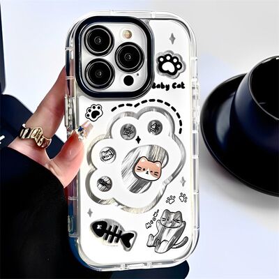 镂空可爱猫爪适用华为nova14131211Ultra1098手机壳Mate20畅享70X活力版Pura70Pro+少女学生p60p50p40p30pro