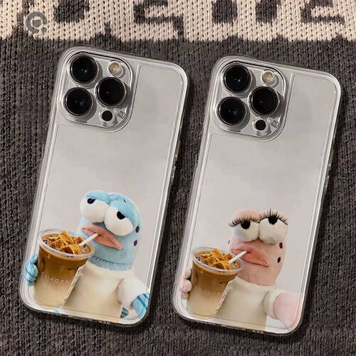 咖啡丑萌小丑鱼适用真我GTNeo3/Neo2T手机壳GT8Pro透明Realme1513Pro+V11V13V25V30tV50sV60S学生Q3iQ5狂欢版