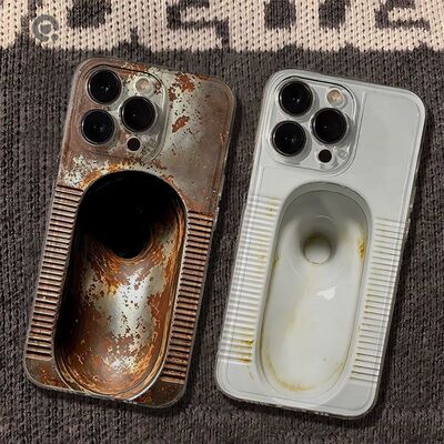 趣味蹲便器适用vivoS60S50Promini手机壳透明S30S20s19s18s17s16s15学生X300sX200x100x90x80x70x23x9s软T1x