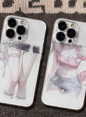 日系纯欲美腿适用小米17/1514Ultra手机壳civi4Pro透明Turbo5Max红米K90K80至尊版K70K60学生note15Pro+1413