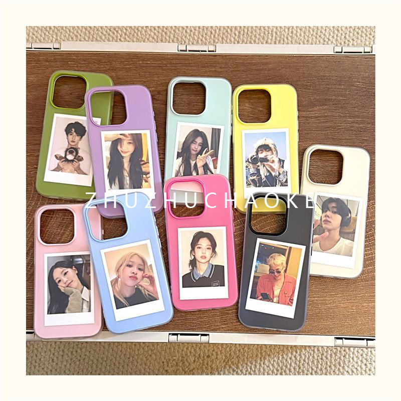 极简纯色适用苹果17Air/16Promax手机壳独立夹层二合一可放照片iPhone15Plus/14131211男女XRXSmax小红书同款