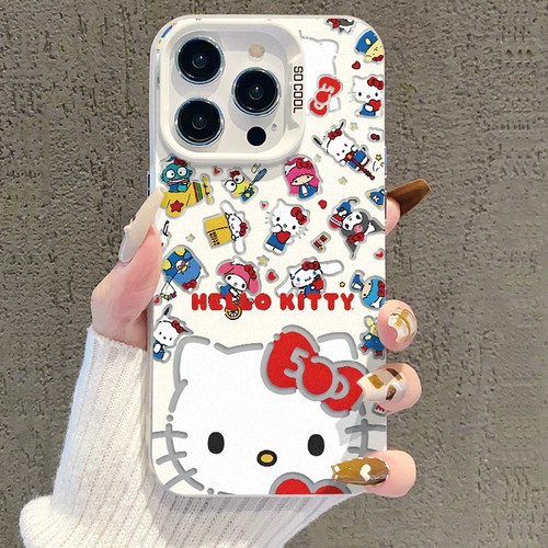 蝴蝶结Kitty猫适用小米17TPro手机壳civi5Pro彩银磨砂Turbo345Max红米K90K80至尊版K70K60冠军版note1715Pro+