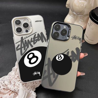 创意台球黑8适用iPhone17Air/16Plus手机壳彩银磨砂苹果1112131415Promax学生XR/XSmax高级感SE3代6s/7/8Plus