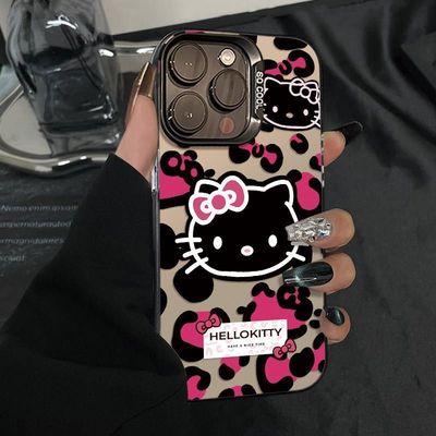 粉豹纹凯蒂猫适用一加ACE6T/5至尊版手机壳一加1513T12/11R彩银磨砂ACE5竞速版学生OnePlusACE3V/2Pro保护套