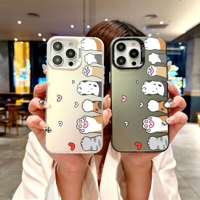 爱心可爱猫爪适用OPPOReno151413手机壳K12K13TurboPro彩银磨砂FindX9/X8S+学生A1A3A5活力版A6GTA7A58A96A97