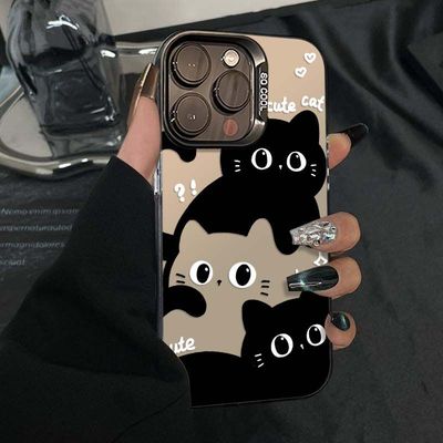 三只叠叠猫咪适用OPPOReno151413手机壳K12K13TurboPro彩银磨砂FindX9/X8S+学生A1A3A5活力版A6GTA7A58A96A97