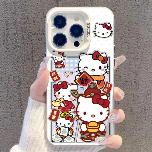 送福Kitty凯蒂猫适用GT8真我Neo7Turbo手机壳GTNeo5/Neo6SE彩银磨砂Realme151413Pro+高级感V70sV60V50V25V13