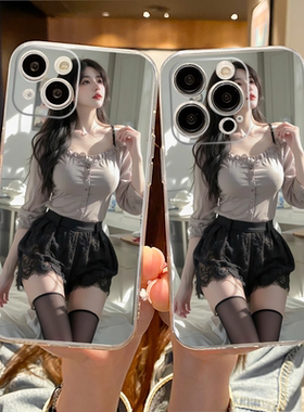 黑丝背带女孩适用OPPOReno1514手机壳透明K12K13Turbo软FindX9Pro/X8S+X7Ultra学生A1A3A5活力版a58a93a96a97