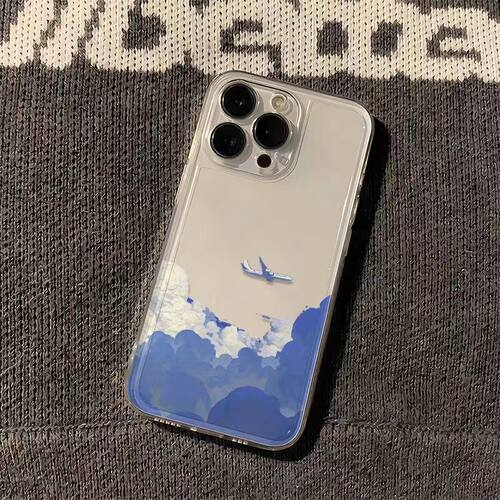 ins飞机天空适用OPPOReno1514手机壳透明K11K12K13Turbo软FindX9Pro/X8S+A6学生A1A2A3A5活力版a58a93a96a97