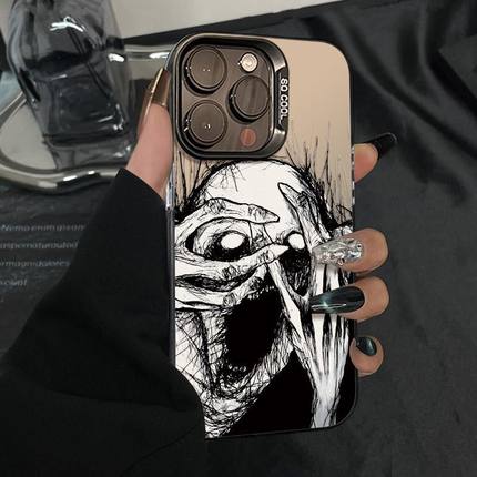 搞怪惊悚骷髅适用vivoS30S50Prominis20s19s18s17手机壳彩银磨砂X300X200S学生Y500y300Ty200iy100iy78+y36m