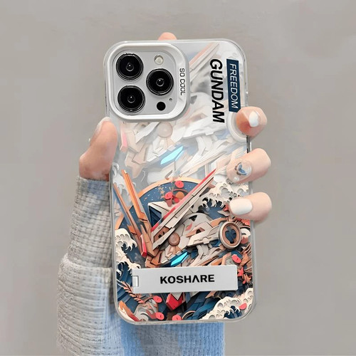 海浪高达支架适用GT8真我Neo7Turbo手机壳GTNeo5/Neo6SE彩银磨砂Realme151413Pro+高级感V70sV60V50V25V13