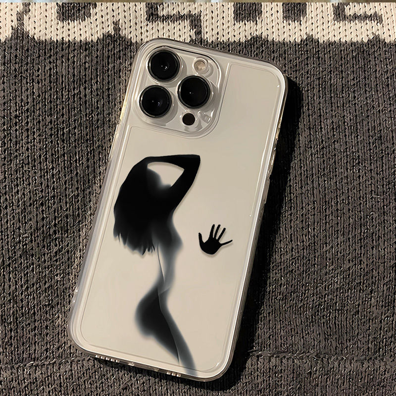 黑色撩发魅影适用iQOOZ10TurboZ9Z8Z7Z6手机壳透明iQOONeo9SPro+87竞速版65se爱酷iQOO131211S10学生U1U3U5x