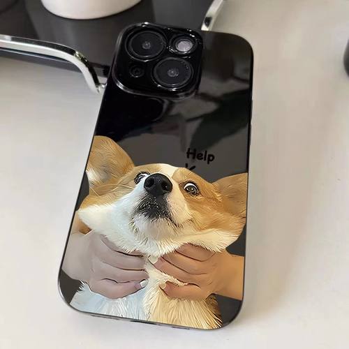 趣味柯基狗狗适用真我GTNeo3/Neo2T手机壳realme1012Pro+黑色V5V11V13V20V23V25V30t男女学生Q2Q3iQ5狂欢版