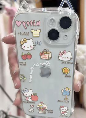 相框凯蒂猫咪适用vivoY500手机壳Y300Pro小蛮腰猫耳朵y300Ty200i软y100y78+学生y78m小红书同款y77Ey76sy74s