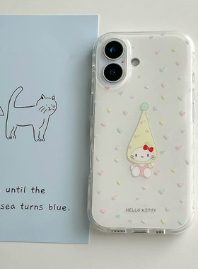 彩色爱心Kitty猫适用OPPOReno1514手机壳K12K13Turbo白底FindX9Pro/X8S+x7Ultra少女A6iA5活力版A53A58A96A97