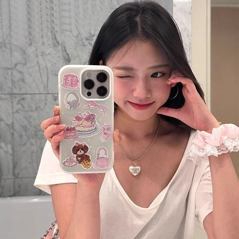 蛋糕耳机小熊适用iQOOZ9Turbo+Z8xZ7iZ5Z3手机壳双层二合一iQOONeo10/9SPro+87竞速版6se少女学生iQOOU3xU5e