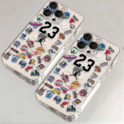 创意NBA球队适用iQOOZ10TurboZ9Z8Z7Z6手机壳透明iQOONeo9SPro+87竞速版65se爱酷iQOO131211S10学生U1U3U5x