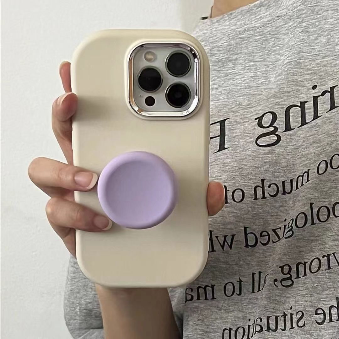 奶油白紫色支架适用vivoy300proy100iy78y52sy53ty36y35+y31sy30标准版Y17S手机壳x200x100金属镜头s19s18s17