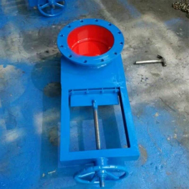 定制气动闸板阀一体不锈钢插板阀过水碳钢手动插板阀电动螺旋闸阀