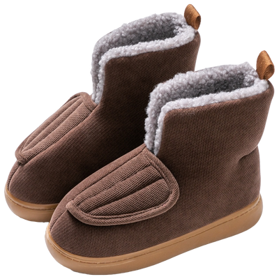 高帮牛筋底保暖防滑棉拖鞋