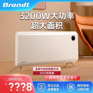 白朗取暖器家用全屋大面积电暖气器2025新款神器片石墨烯节能电暖