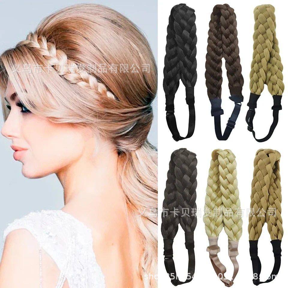 跨境热销编织五股辫五股假发辫发发箍发带时尚清新复古辫麻花辫,美发护发/假发,其它假发,淘宝优惠券,粉丝福利购,淘宝优惠卷