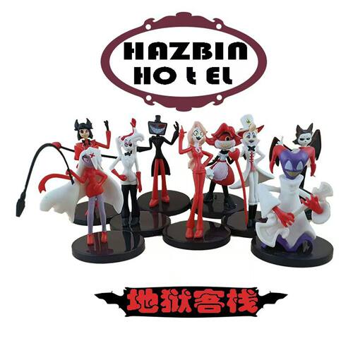 跨境爆款 9款地狱客栈Hazbin Hotel手玩具公仔模型车载景品摆件