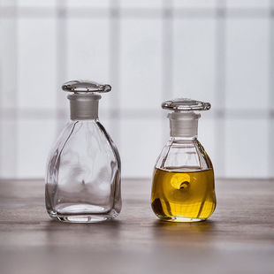 日本进口水野硝子回流设计玻璃酱油日式手作简约防漏调味油子