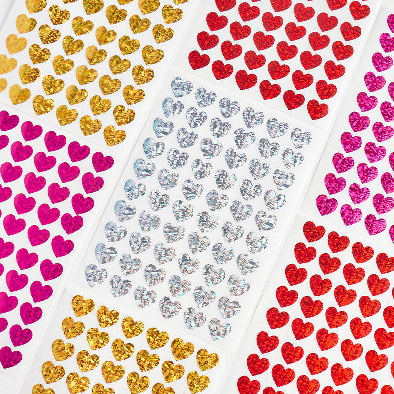 跨境不干胶贴纸镭射爱心情人节小爱心镭射贴纸diy手账日记装饰贴,文具电教/文化用品/商务用品,贴纸/立体贴纸,淘宝优惠券,粉丝福利购,淘宝优惠卷