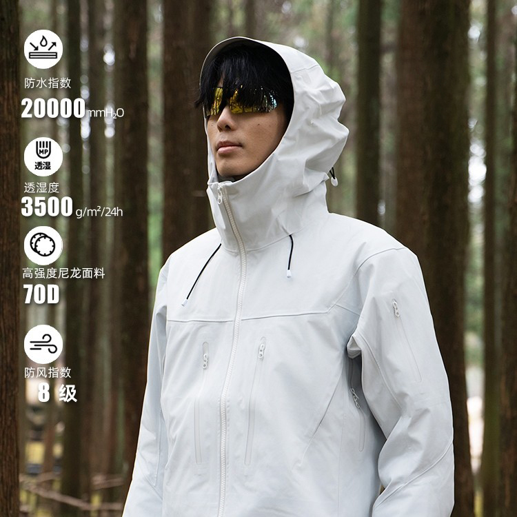 骑士黑冲锋衣男2025新款两件套