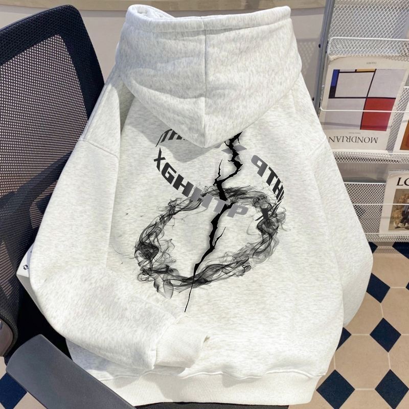 美式复古创意字母卫衣连帽