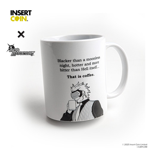 逆转裁判歌德马克杯 INSERT COIN 逆转裁判游戏周边正版授权