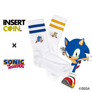 索尼克袜子 塔尔斯袜子 INSERT COIN SEGA世嘉游戏周边正版授权