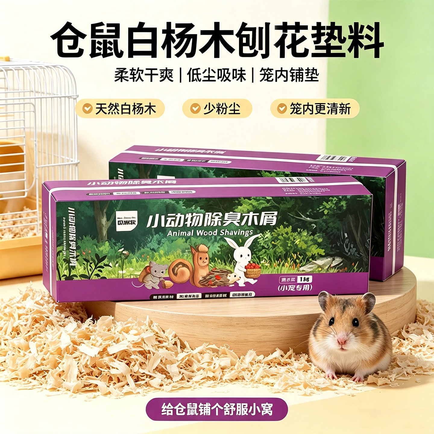 白杨木刨花宠物垫料除臭无尘吸水