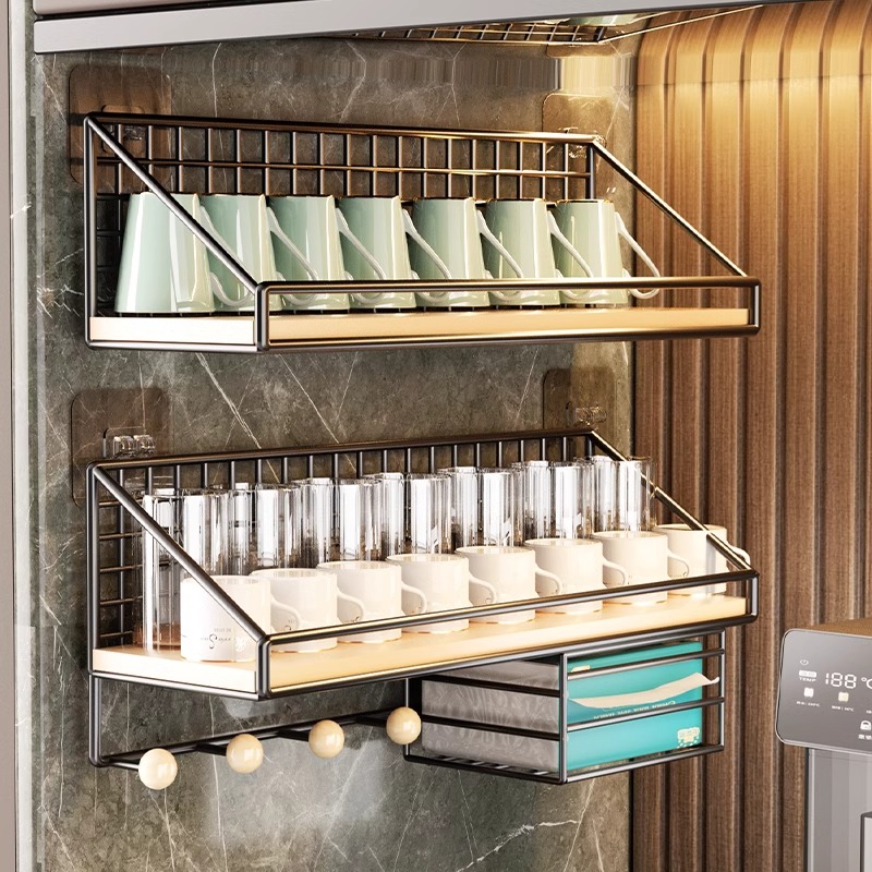 免打孔墙上置物架床头壁挂铁艺收纳架子挂篮宿舍神器卧室挂墙隔板