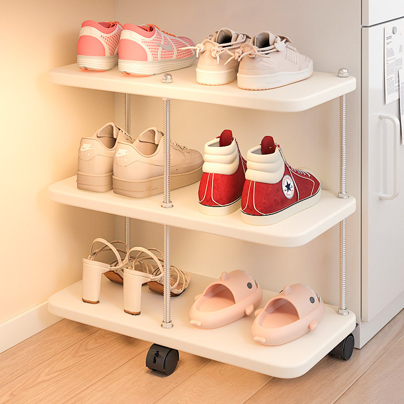 鞋架光轴置物架寝室桌下靠墙储物柜简易宿舍落地多层小型收纳架子