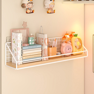 学校床边墙上置物架床头免打孔壁挂式零食放置架宿舍悬挂收纳架子