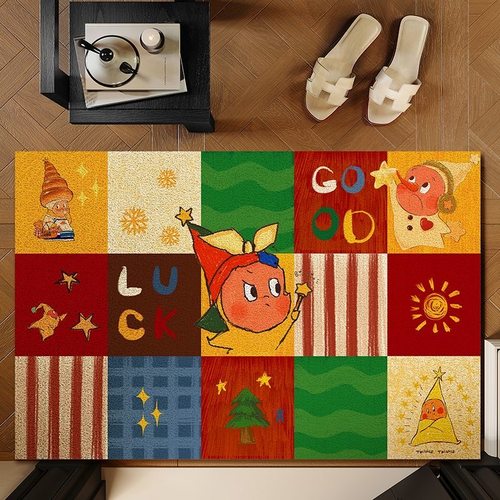 多巴胺格子入户门垫防滑