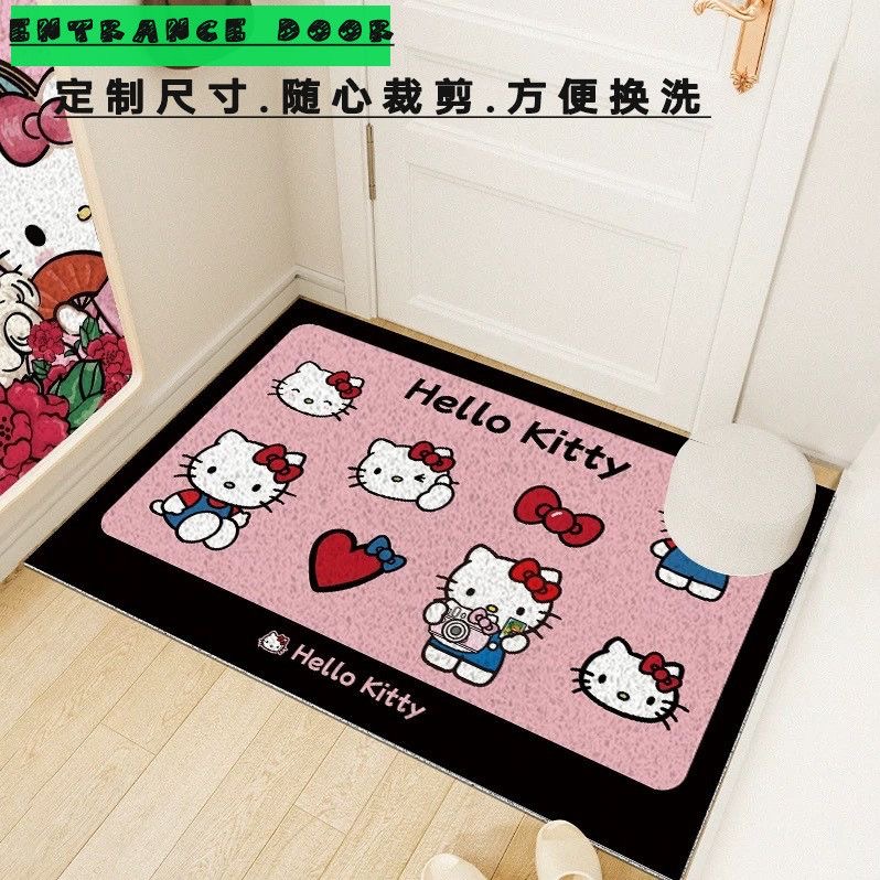 卡通可爱凯蒂猫硅藻泥地垫入户门地垫进门脚垫家用防滑耐脏