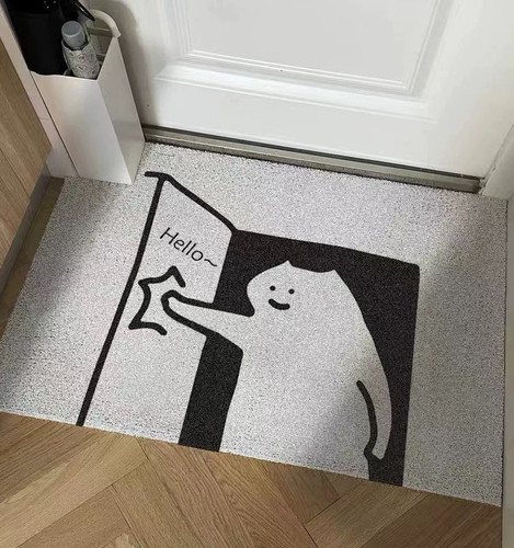 可爱猫咪入户门防水地垫进门口