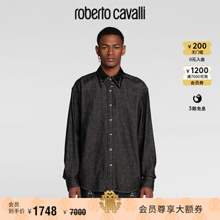 衬衫 Cavalli 铆钉牛仔Roberto 男士