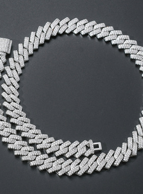 欧美男士嘻哈条形古巴项链Hiphop